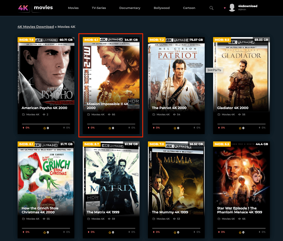 websites to download 4k movies for free